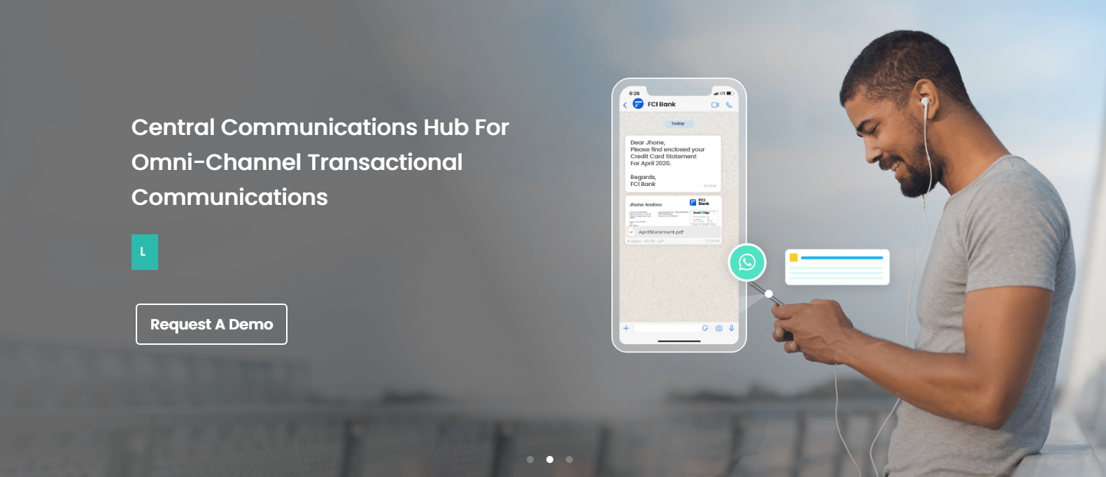 screenshot of FCI Customer Communication Management